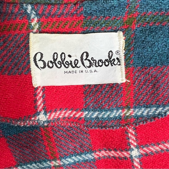 VINTAGE Bobby Brooks button up tartan plaid cape coat - Picture 10 of 10